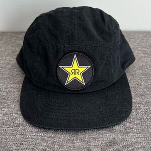 Rockstar Energy Black Yellow Baseball Hat Adjustable The Classics Patch Cotton